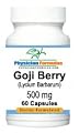 Goji Berry Extract Supplement 500 Mg, 60 Capsules - Endorsed by Dr. Ray Sahelian, M.D. - Also Known as Chinese Wolfberry or Lycium Barbarum
