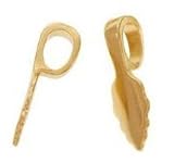 Aanraku Bails - Medium Gold Plated Jewelry Bails - 10 Pack