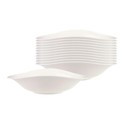 Villeroy & Boch - Vapiano Pastaschalen Set 12-Teilig Weiß, Spülmaschinenfest, Mikrowellensicher, Pastateller, Pastaschüssel, Teller Tief, Für Spaghett