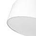 Ceiling Light, Semi-Flush Mount Modern Fabric Pendant Light Shade, Large White Drum Lampshade, Round Pendant Lamp, Lamps for bedrooms, Flush Chrome Matt, 3 Bulbs