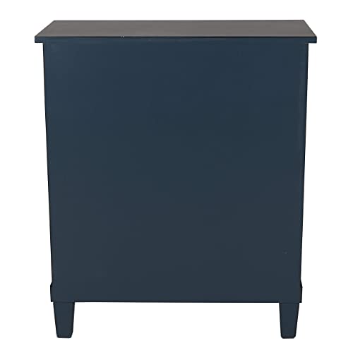 Decor Therapy Beckett 3Drawer Side Table, 24x12x28, Antique Navy