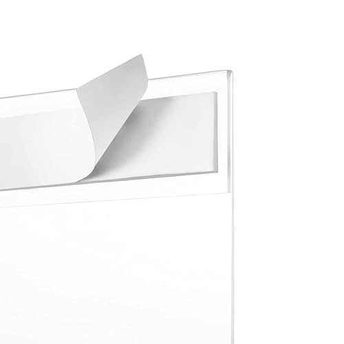 Soportes de Acrílicos Transparentes Vertical para Exhibición, Protectores de Hojas Tamaño Carta de 30,5×21cm, 4Pcs Porta Menú Acrílico Tamaño A4, con Cinta Doble Cara Sin Perforar