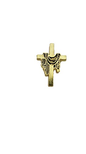 Risen cross lapel pin