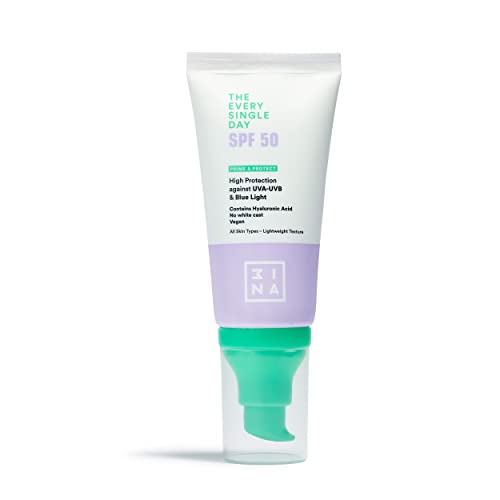 MAKEUP - The Every Single Day SPF50 - Protector Solar Facial con Ácido Hialurónico - Crema Alta Protección a los Rayos UVA-UVB y la Luz Azul - Vegan - Cruelty Free