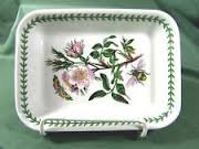 Portmeirion Botanic Garden Small Rectangular Ceramic Baking Dish, Dog Rose