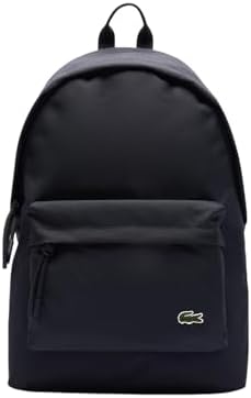 Amazon.com | Lacoste Unisex Neocroc Seasonal Backpack, Tape Black