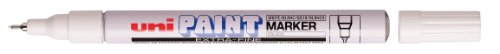 uni Paint Marker Bullet Tip Needlepoint PX203 Line Width 0.8mm White Ref 9001992 [Pack 12]