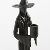Gothic Decorative Halloween Witch Candle Holder, Taper Candlestick, 2 Styles to Choose from (Style A)