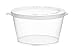 EcoQuality [50 PACK 2 Oz Leak Proof Plastic Condiment Souffle Containers with Attached Lids - Portion Cup with Hinged Lid Perfect For Sauces, Samples, Slime, Jello Shot, Food Storage & More!