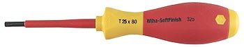 Wiha 32546 Torx Screwdriver With SoftFinish Handle, 1000 Volt, T25 x 80mm