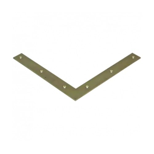 250mm x 250mm x 30mm Corner L Shape Plate, Flat Angle Bracket Plates Connector 3mm Thick Yellow Zinc Plated Steel NA3 (Pack of 10) K11ABC