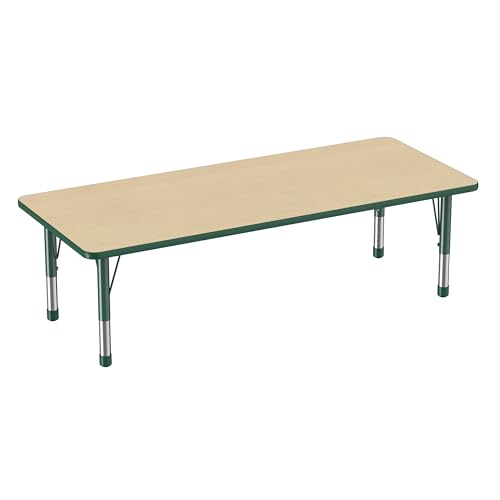FDP Rectangle Activity School and Classroom Kids Table (30 x 72 inch), Chunky T…