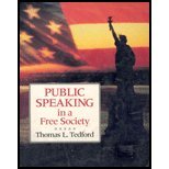Public Speaking in a Free Society, Tedford, Thomas L., 0070633886