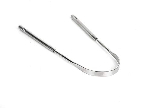 Tongue Scraper 2 Pack FDA Approved Tongue Cleaner 18/8 Stainless Steel Tongue Brush Removes Bacteria and Bad Breath (2 pack) - Thumbnail 2