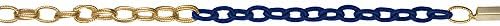 Amanda Blu Women's Gemma Silk Wrapped Necklace Gold Plated 18-20" L Navy Blue