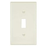 ENERLITES Toggle Light Switch Wall Plate, Size 1-Gang 4.50" x 2.76", Unbreakable Polycarbonate Thermoplastic, 8811-LA, Light Almond
