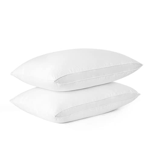 Puredown Fluffy Goose Down and Feather Filling Pillows Set 2 Pack