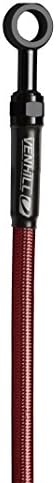 Venhill HON-10028F - Honda CBR1000RR 2008-2016 (Non-ABS) Front Braided Stainless Steel Brake Lines - Candy Red w/Black Banjos and Bolts