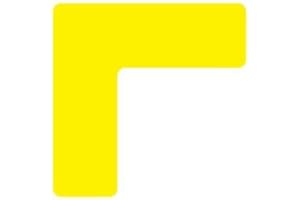 G/// GRAPHICAL WAREHOUSE 5S Location Marking Corner- (Various Sizes Available) Durable L Shaped Floor Marker by Graphical Warehouse- Vibrant Colors, Rounded Corners (6x6x2" (15 Pack), Yellow)