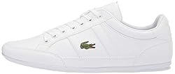 Lacoste Men's Chaymon Sneaker, WHT/WHT, 7.5