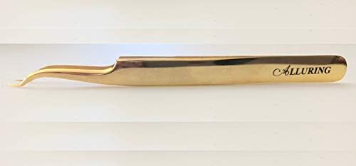 Alluring Gold Tweezers for Eyelash Extension for Volume Lashes 3D, 5D & 6D lashes