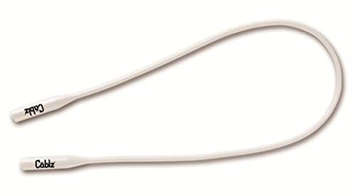 Cablz Silicone Eyewear Retainer | Anti-Slip, One Piece Silicone, Lightweight, Waterproof Eyewear Retainer, 16in (White)