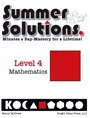 Paperback Summer Solutions Math Workbook (Level 4) [Large Print] Book