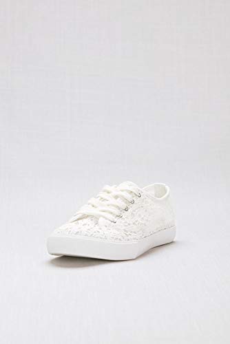 David's Bridal Lace Crochet Sneakers Style Carrson, White, 11 - Thumbnail 5