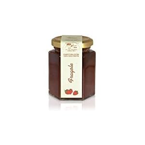 Apicoltura Cazzola – 100% EXTRA Aardbeienjam (pectinevrij) – Pot van 200 g (verpakking van 2 x 200 g)