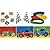 120 Pc Kid's Race Car Party Favor Bundle Pack (72 Tattoos, 12 Bracelets, 12 Sticker Sheets, 24 Checkered Racing Flags)