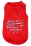 Parisian Pet USA Flag Dog T-Shirt, Small