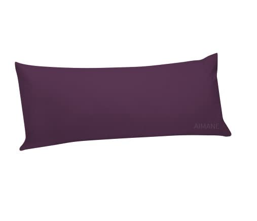 AIMANE® Long Bolster Pillowcase Cover - Body Pillow Neck Support - Orthopaedic Bolster Pillowcase Cover Nursing Pregnancy Support Long Pillowcases (King 5FT, Plum)
