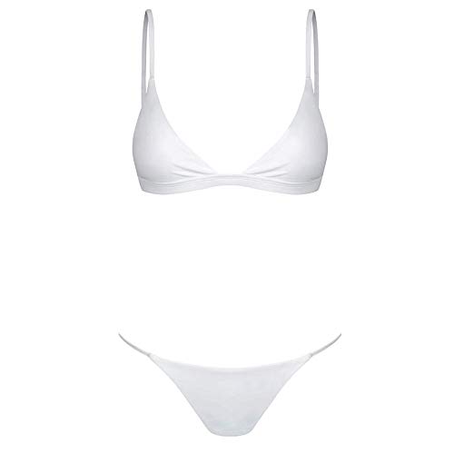 BOLANQ-Frauen-Einfarbig-Bandage-Bikini-Set-Brasilianische-Badebekleidung-Beachwear-Badeanzug