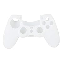 Hemore 1set PS4 Controller Cover Replacement Silicone Thumb Case Non Slip Controller Skin Protector White