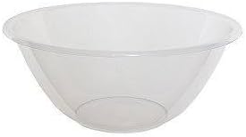 All Time Set of 2 Plastic Mixing Bowls (20cm) (2000ml), Transparent, Large