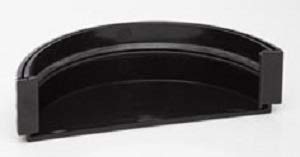 Polypipe 150mm (6") Industrial Half Round Gutter External Stop End RL607b Black
