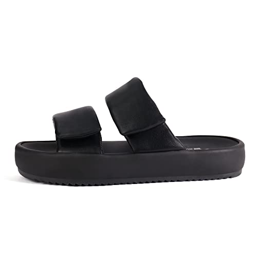 Photo 1 of Ortho+rest Women Orthopedic Slides Sandals Adjustable Strap Sandals Comfortable Walking Sandals (8M,Black)