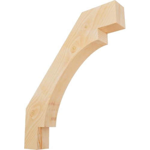 Ekena Millwork BRC04X26X30MRC00RDF 4"W x 26"D x 30"H Merced Rough Sawn Knee Bra…