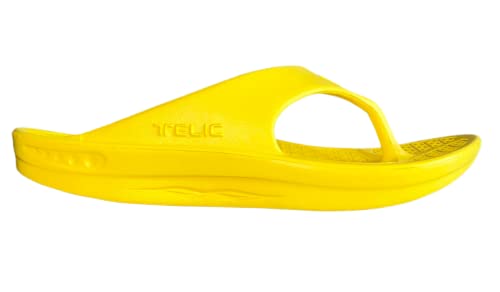 Telic Unisex Adult Energy Flip Flop Arch Support Cushioned Sandals, Sunshine Ye…