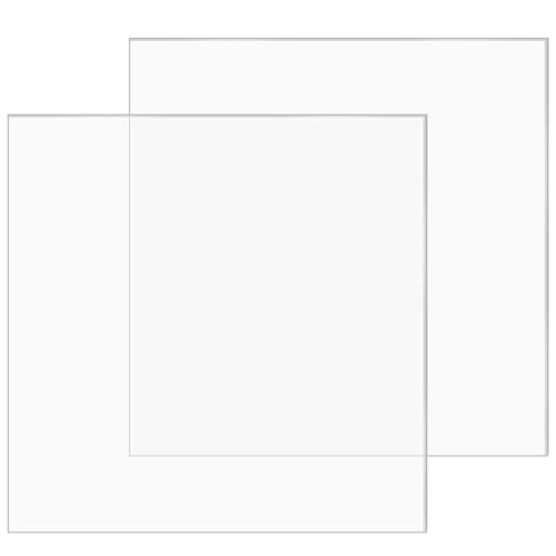 2 PCS Transparent Acrylic Cutting Pad, 7.8×6 Inch Acrylic Plate Die Cutting, Acrylics Die Cuttings Plates for Embossing Crafting