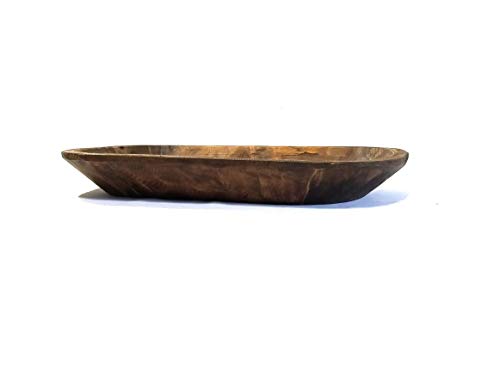 Decorative Wood Dough Bowl- Farmhouse Rustic Bowl- The Durango