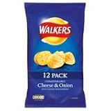 Walkers Cheese & Onion Crisps 12 X 25G