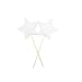 Twinkle Twinkle Little Star Baby Shower Theme Cake Topper Silver Star Double Sided Glitter Pack of 18