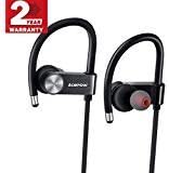 ACEPOW Wireless Bluetooth Headphones, Metal Sports IPX7 Waterproof Earphones V4.1 APT-X Stereo Noise Cancelling Earbuds with Mic for Gym Workout 8 Hour Battery Headsets,Premium Bass Sound (Black)