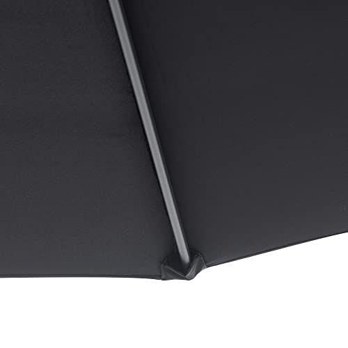 Outsunny 10' Deluxe Patio Umbrella, Outdoor Market Parasol, Banana Hanging Offset Sunshade with Crank, Cross Base