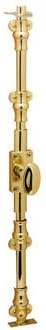 Baldwin 8106.L8LK Ornamental Left Handed Cremone Bolt for 8' Doors, Satin Brass and Black