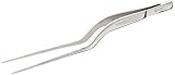 Mercer Culinary 18-8 Stainless Steel Precision Tongs Offset Tip, 6-1/2 Inch