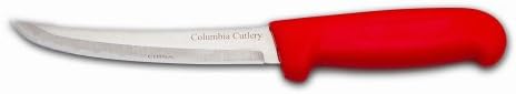 Columbia Cutlery 6" Curved &amp; Stiff Red Boning/fillet Knife