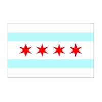 JS Artworks (3) Chicago Flag Funny Hard Hat/Helmet Vinyl Decal Sticker