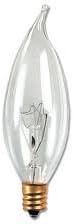 10 Pack -- Long Life 40 Watt Clear Flame Shaped Incandescent Light Bulb, Candelabra Base